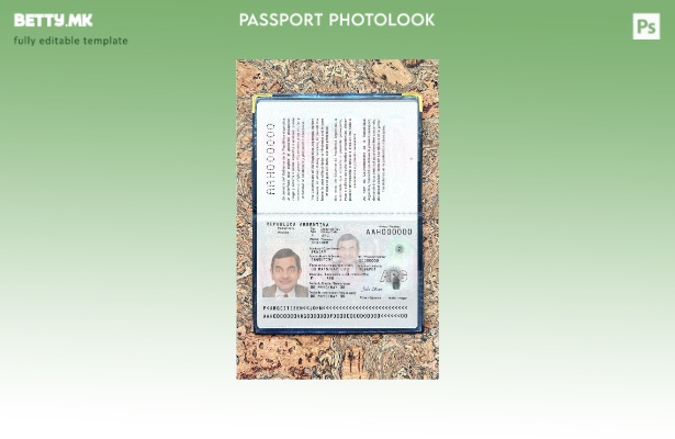 модерен стил Аргентина нов пасош сегашен шаблон за фото изглед